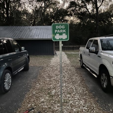 dog park sign