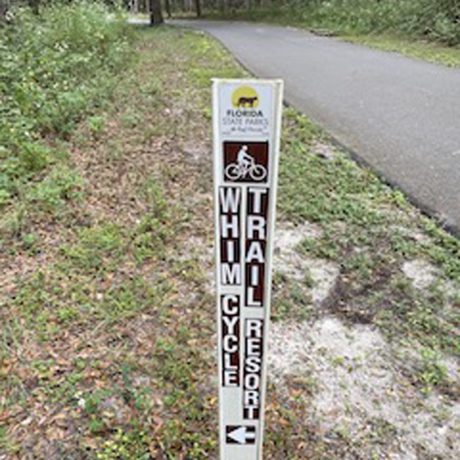 whimcycle trail road sign